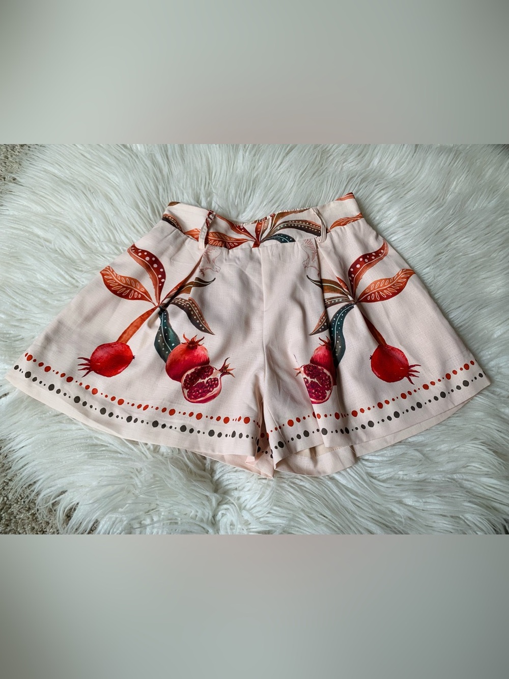 Ciebon Botanical Print High Waisted Shorts Multicolor Size XS
